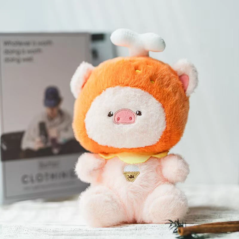 

Cute Fried Chicken Leg Piggy Plush Toys Soft Cozy LULU Piggy Doll Hot Sale Cartoon Animal Toys Desktop Pets Nice Gift