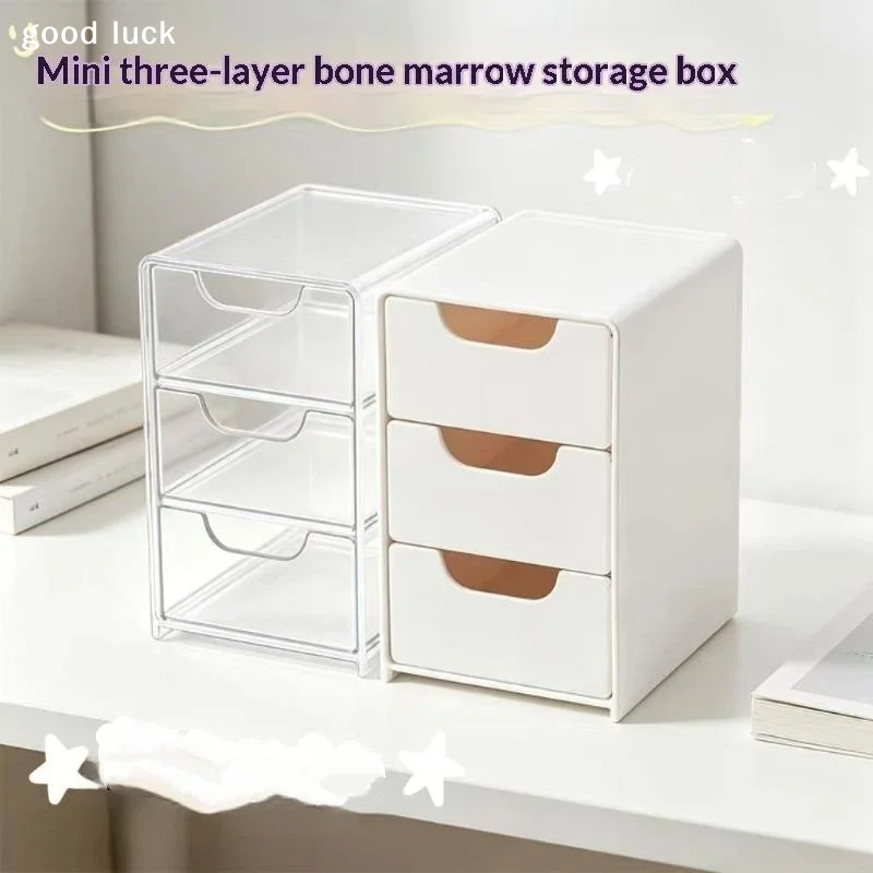 Answer3 Layer Desktop Drawer Storage Organizer Clear Visible Space Saving For Home Office Cosmetics Stationery Storage