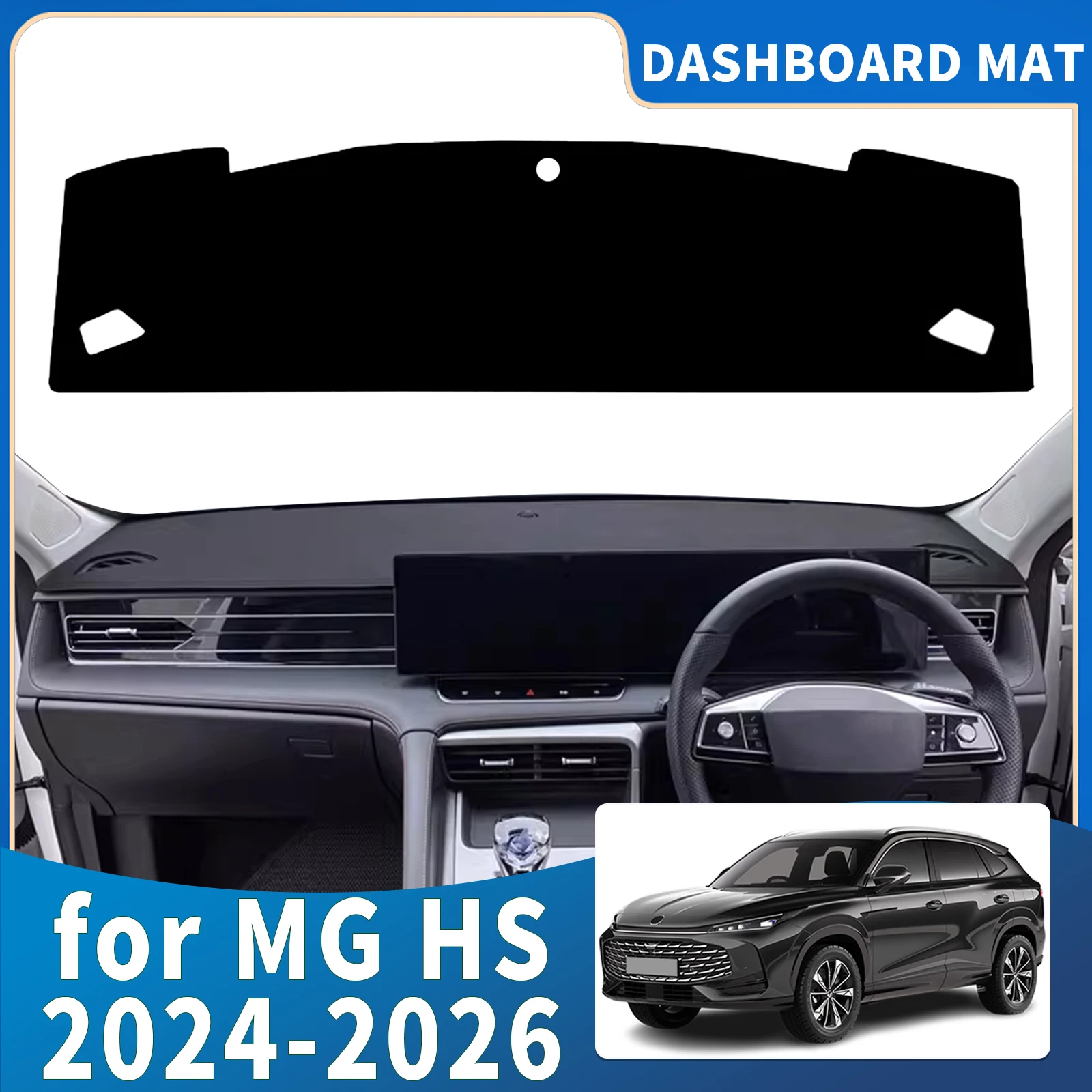 Fit for MG HS EHS 2024 2025 2026 Car Accessories Dashmat Dashboard Cover Pad DashMat Sunshade Protective Carpet Leather