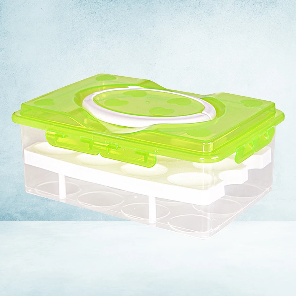

Egg Storage Box Double-layer Egg Storage Box Storage Box for Refrigerator Fresh Box Fresh-keeping Storage Box