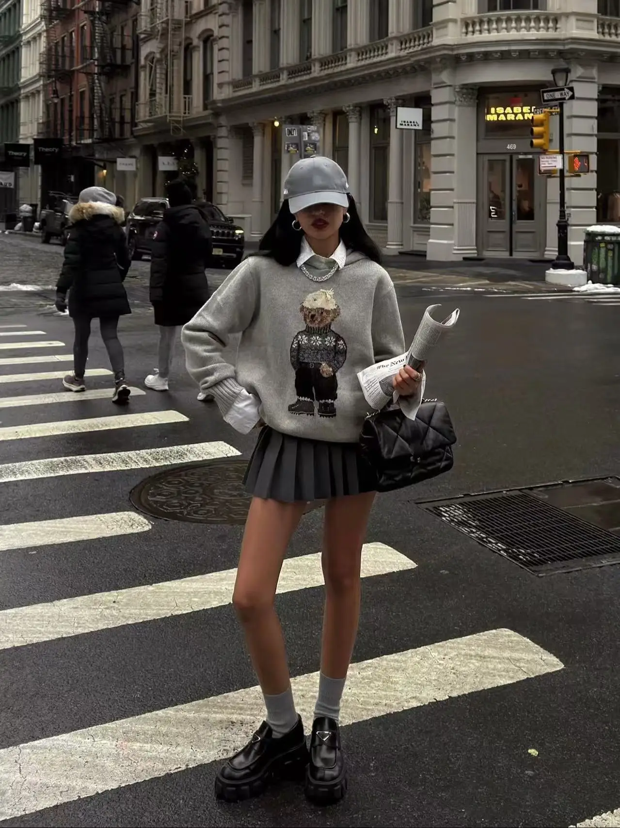 

2025 New Autumn/Winter Women's Sweater High Quality Fashion RL Exquisite Cartoon Jacket Teddy Bear 90% Wool+10% Cashmere Hoodie