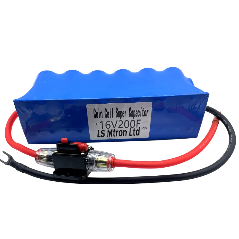 Módulo rectificador automotriz LS Mtron Ltd 16V200F, banco paralelo 2.7V600F con fuente de alimentación de respaldo de carcasa termorretráctil