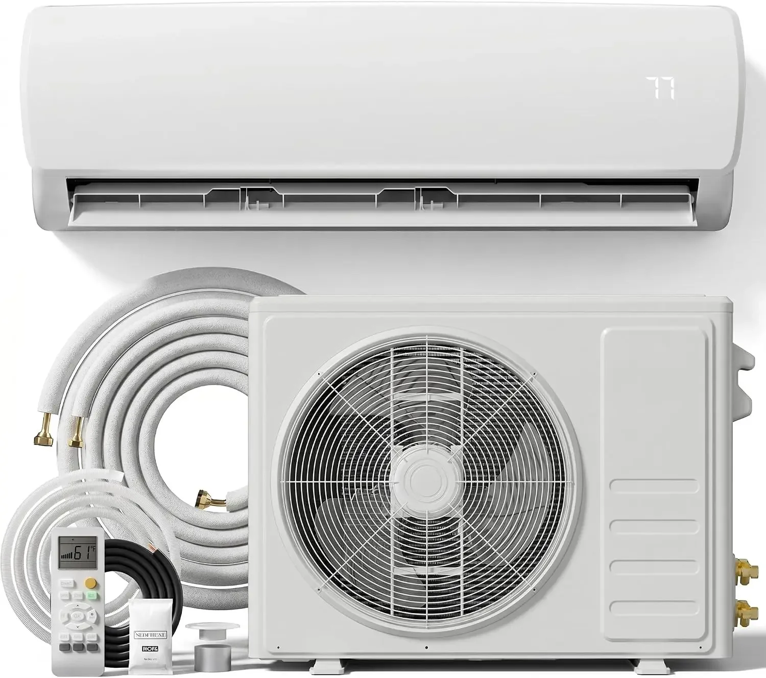 Conditioner MEPTY 18000BTU Mini Split AC Heating System 19 SEER2 Energy Efficient with Heat Pump 230V Ductless Inverter AC Cools Up To 1250sqft Pre Charged Condenser241