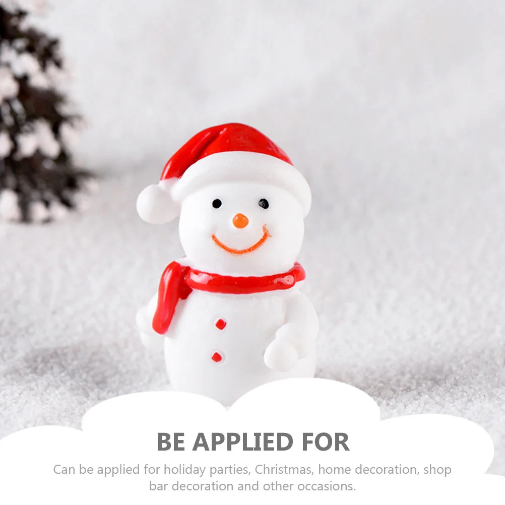 

7pcs Mini Christmas House Resin Garden Decor Ornaments Christmas Table Centerpiece Xmas Village Decoration Resin Craft Decor