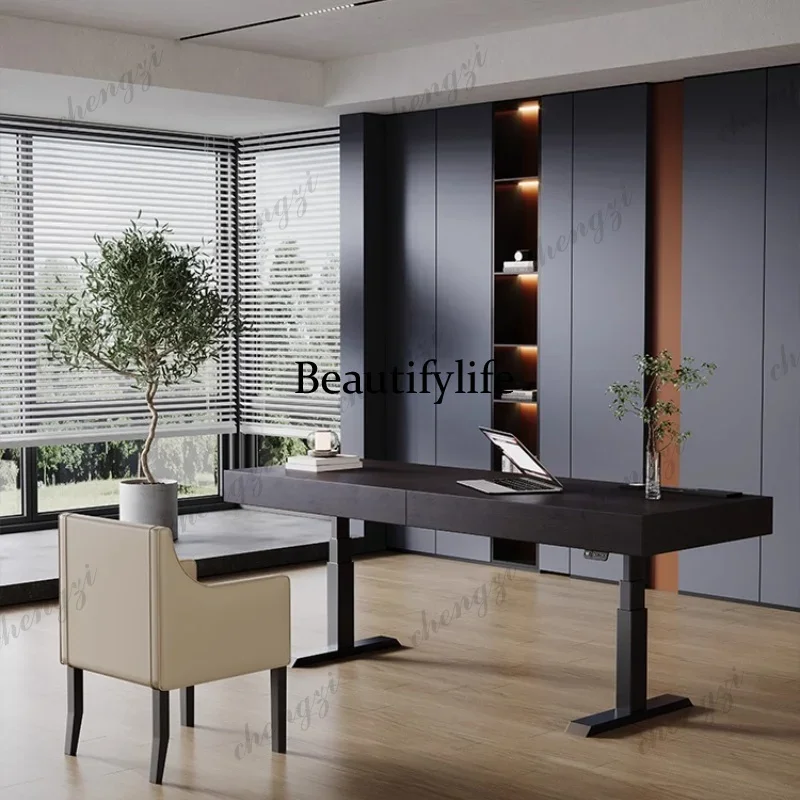 BBB   Nordic Accent Designer Office Desk Adjustable Minimalist Reception Office Desk Light Luxury High Home Furniture Poyta