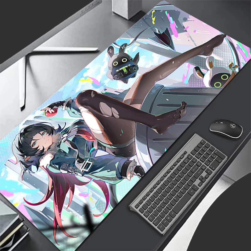 Alas Mouse HD Pola Alas Mouse Alas Meja Z-zenless Zone Zero Jane Doe Alas Keyboard Gaming Komputer Alas Karet Anti Selip Alas Mouse