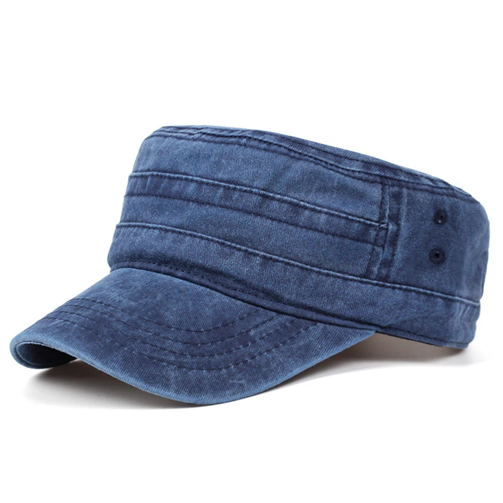 Men's Summer Cotton Octagonal Army Hat Plus Size Outdoor Military Baseball Cap for Outdoor Activities
