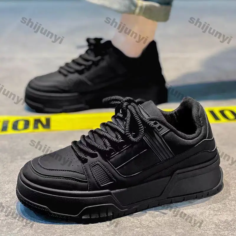 

Spring Autumn New Vulcanize Shoes Increase Height Hard Wearing Platform Sneakers Comfortable Soft Sole Men Casual Sport Shoes