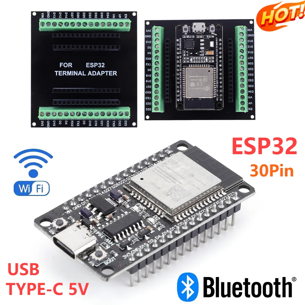 IOT Development Board WiFi Bluetooth-compatible ESP32 WROOM-32D Development Board Ultra-Low Power Consumption