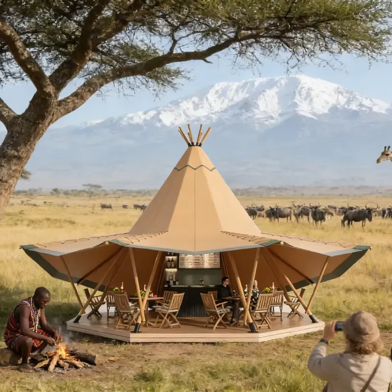 Iconic Pyramid Glamping Tent | Large Canvas Tipi for Unique Resorts & Gatherings