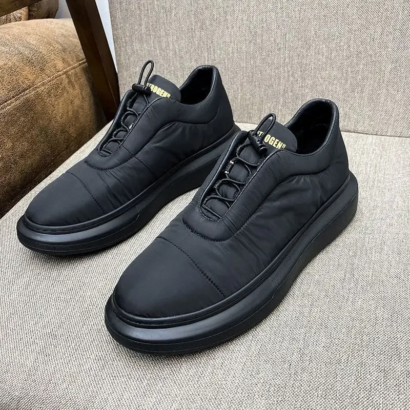 2023 New Plush Warm Cotton Shoes for Men Fashion Lace UP Casual Sneakers Male Platform Winter Cotton Shoes Zapatillas Hombre