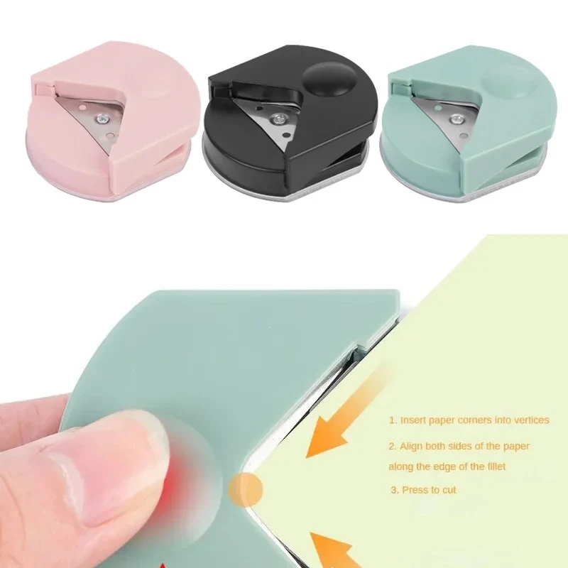 1/2/3pcs Portable R4 Corner Rounder Chamferer Paper Punch For Card Photo Cutter Tool Craft Scrapbooking DIY Mini Round Machine