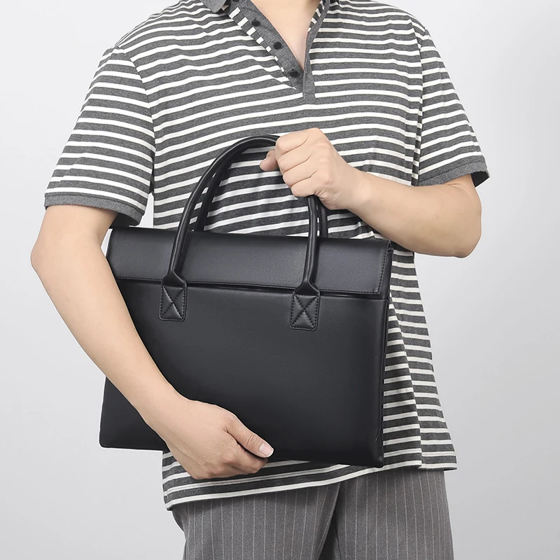 حقيبة كمبيوتر محمول ذات سعة كبيرة - حقيبة أنيقة ومتينة مع مقصورات متعددة للمواد الأساسية اليومية وملحقات الكمبيوتر المحمول