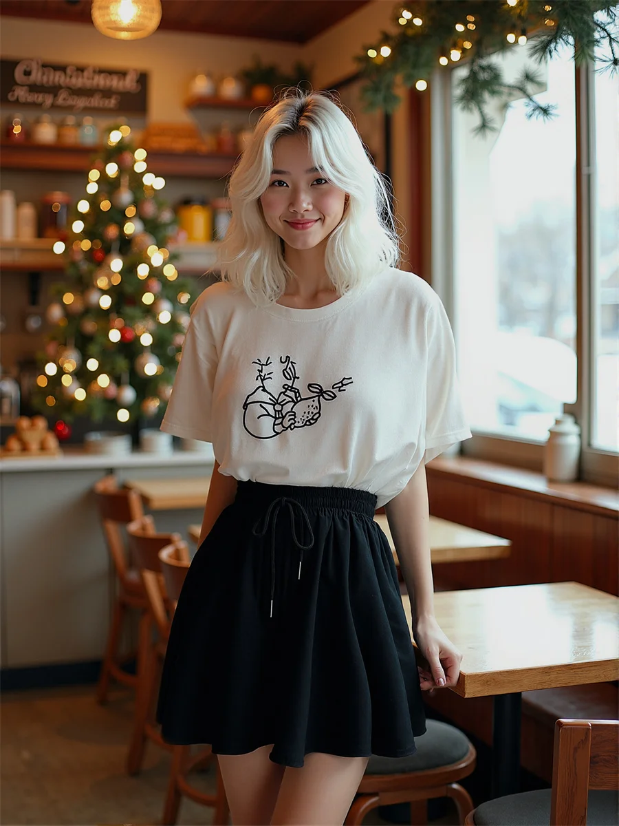 드로스트링 하이웨이스트 루즈 쇼츠 여성 우아한 여성복 가을 니트 드롭크로치 오피스 워킹 프로페셔널 실키 인