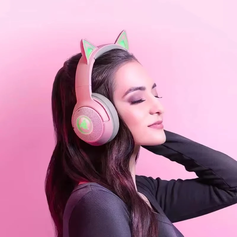 سماعة Razer Kraken Kitty V2 BT اللاسلكية بلوتوث RGB للكمبيوتر وألعاب الفيديو #2