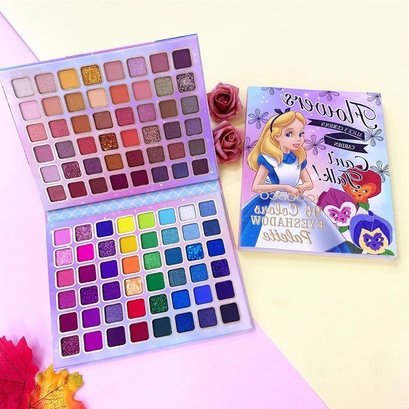 Book Style 96 Colors Glitter Eyeshadow Palette Multicoloured Matte Sequin Eye Shadow Palette Cute Fairy Beauty Makeup Products