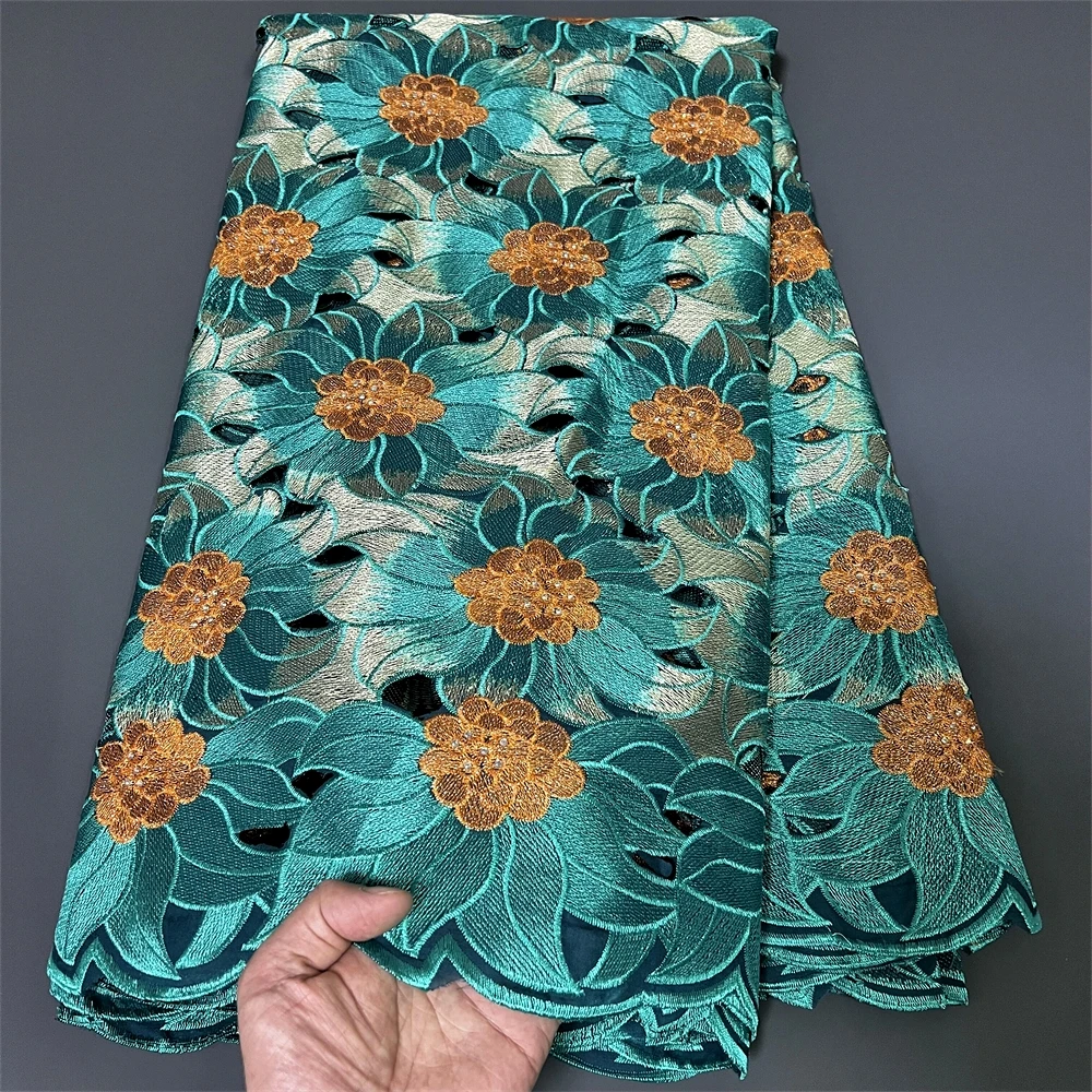 

Тюлевая кружевная ткань с чистой вышивкой для вечеринки и свадьбы, дамасское платье, хлопок, африканская, нигерия, высокое качество, мода, 5 ярдов