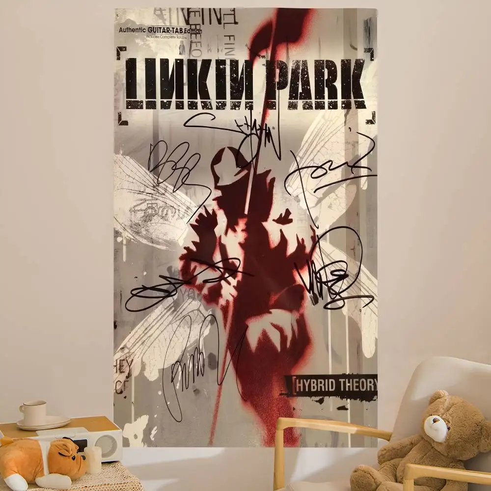 Rock Band L-Linkin Cool P-Park DIY Wall Tapestry Hanging Tarot Hippie Wall Rugs Dorm INS Home Decor