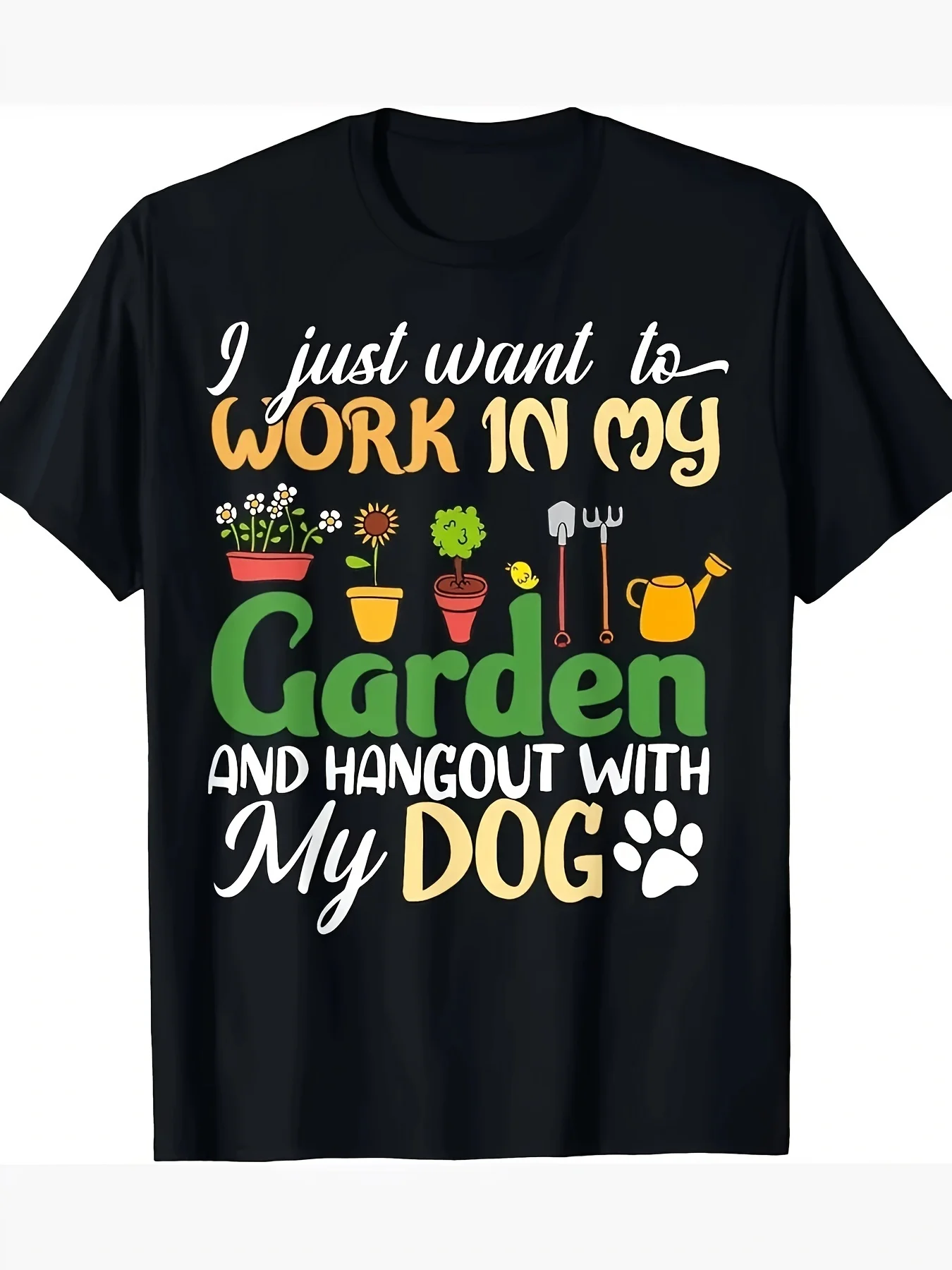 

Gardening Dog Lovers Gardener Garden Plant Gifts Women, Men 200g 100% Cotton T-Shirt