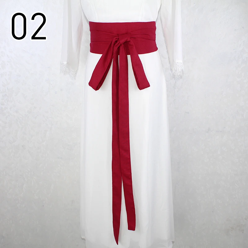 360cm Chinese Traditional Long Hanfu Belt Women Antique Elegant Dress Decor Waistband Cotton Linen Solid Color Long Silk Belt