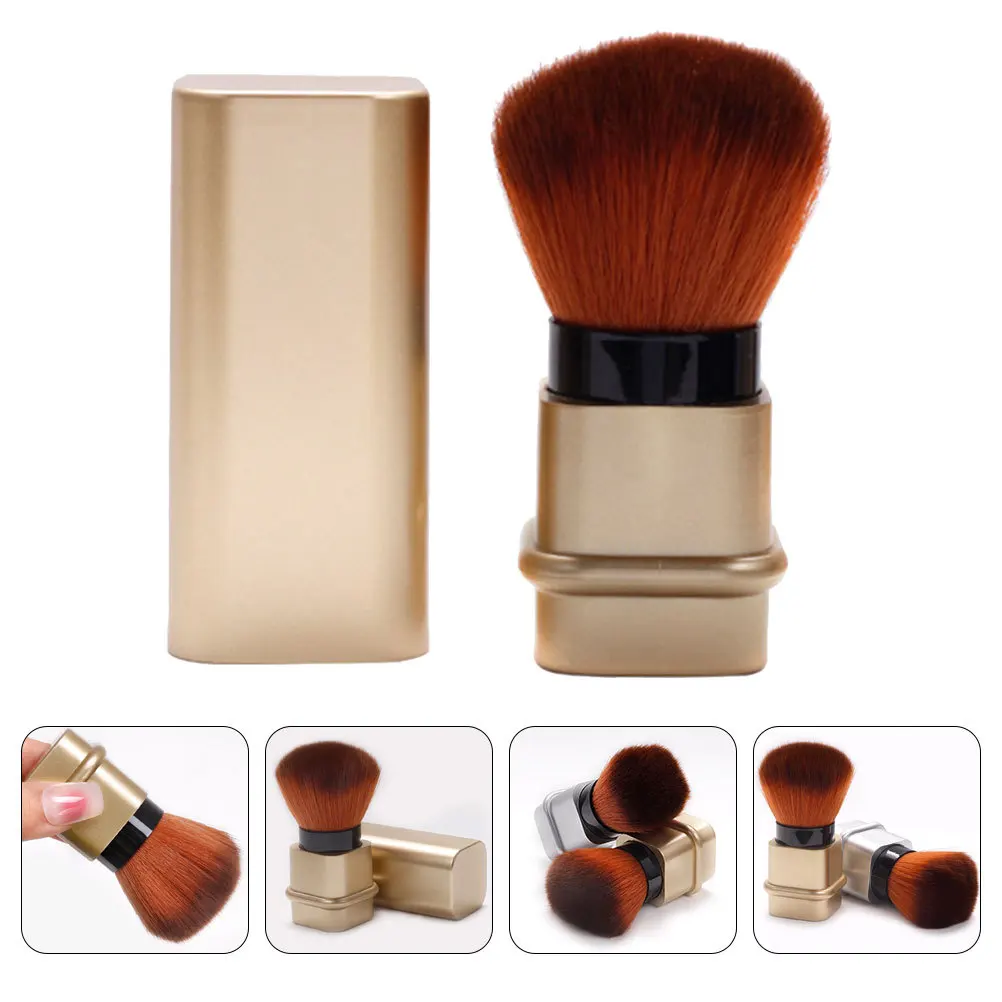 

Retractable Nail Dust Compact Makeup Tool For Travel Multi-Use Powder Blush Brush Reusable Cleaning Brush For