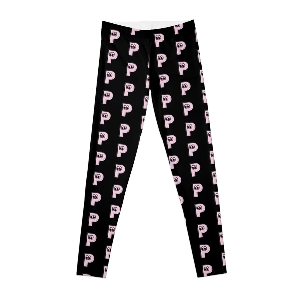 

Pink letter P with eyes Leggings workout shorts gym clothing push up legging Womens Leggings