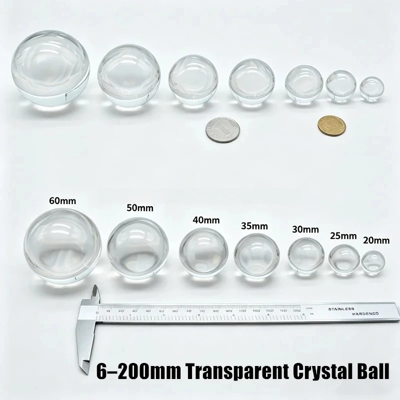 Clear Crystal Ball Photography Prop Ultra High Definition Smooth Glass Sphere for Home Decoration 6mm 8mm 10mm 12mm 14mm - 200mm