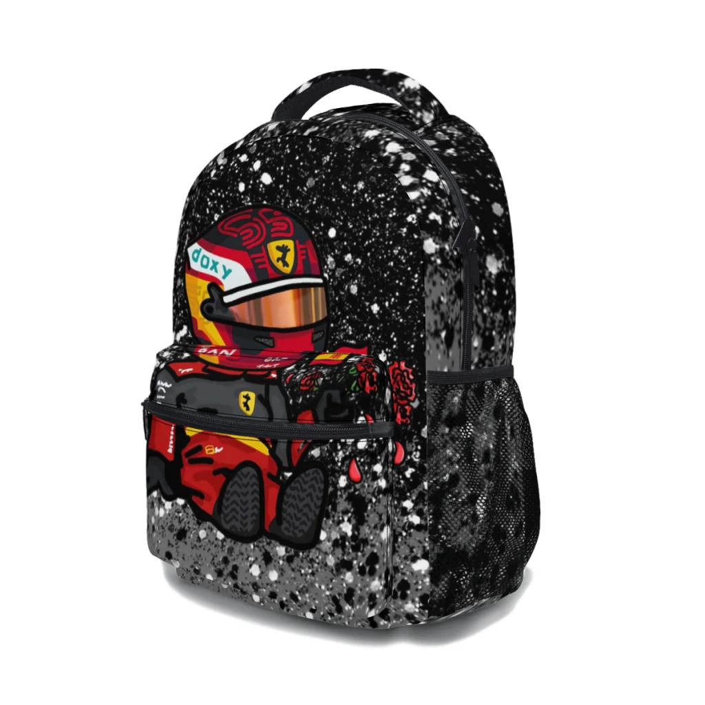 Neue modische dunkelgraue schwarze Dame Glitzer muster Schult asche drucken leichten Rucksack