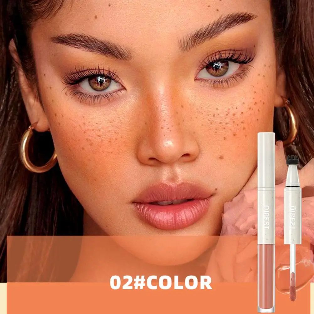 Stylo tampon pour taches de rousseur à Double extrémité, fard à joues liquide naturel en 1, stylo de maquillage, bâton multi-usage étanche, taches de rousseur durables 2 G0Y2
