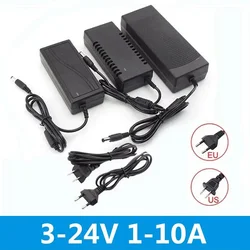 Voeding Adapter AC 220V DC 3V 5V 6V 8v 9V 10V 12V 24V Adapter Oplader 1A 2A 3A 5A 6A 8A Universeel voor LED Licht CCTV Camera