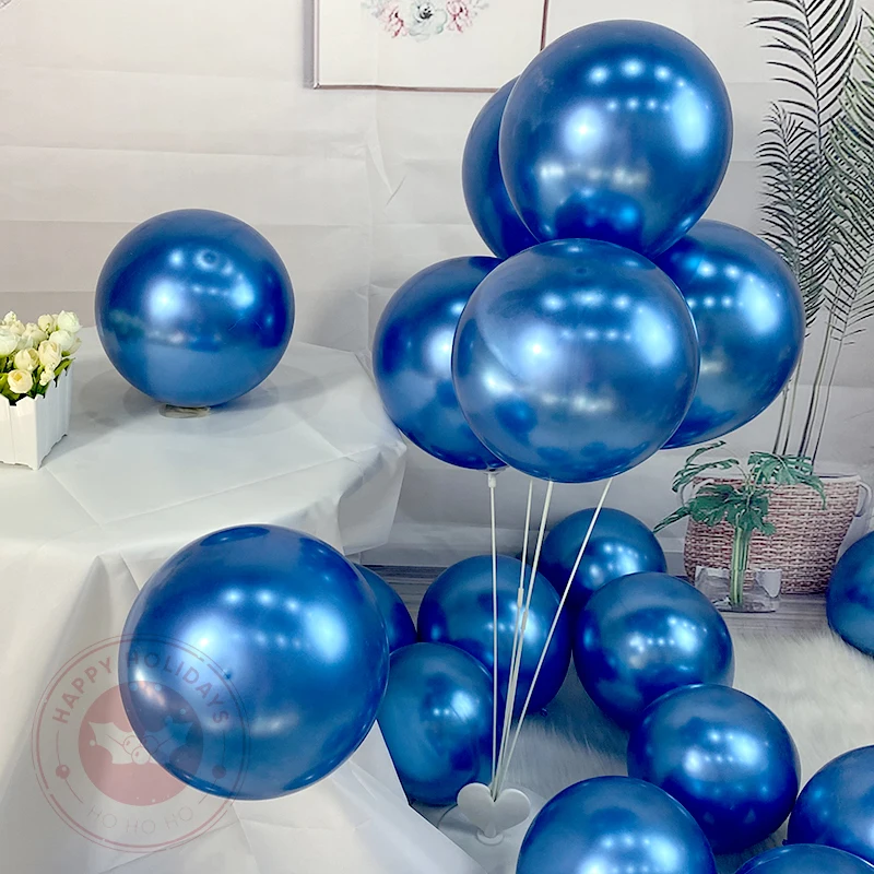 5-12inch Chrome Metallic Balloons Wedding Happy Birthday Party Christmas Decoration Black Blue Green Macarone Balloon Supplies