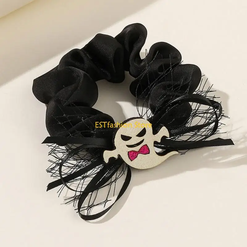 

Y5GC Black Color Hair Ties High Elastic Hair Scrunchies Ghosty Hair Ropes