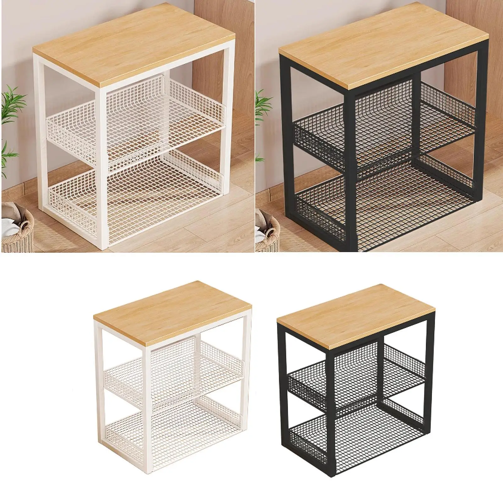 

Portable Washer Stand, Laundry Room Shelf Bookshelf Storage Shelf, Printer Stand Kitchen Baker Rack for Entryway Bathroom