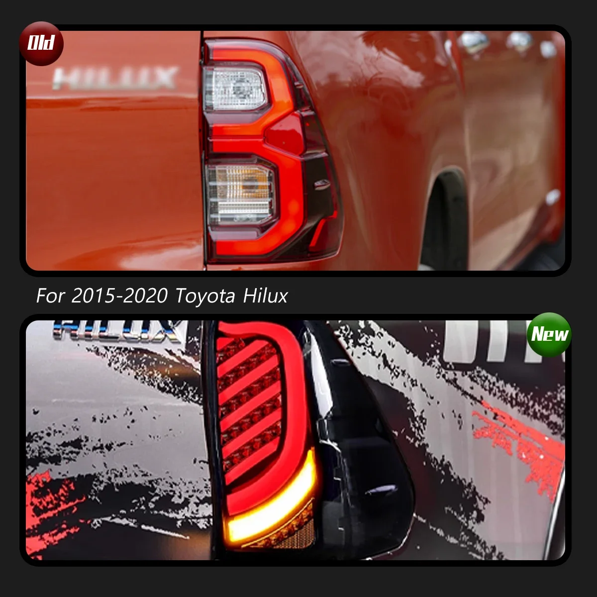 

Автомобильные фары TYPY для Toyota Hilux, задний фонарь 2015-2020, светодиодный задний фонарь для проектора, дневные ходовые огни, автомобильные аксессуары