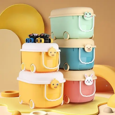 Cartoon Toy Storage Box Organizer for Child Home Snack Clothes Storage Box Large Capacity Multifunctional Plastic Storage Boxes