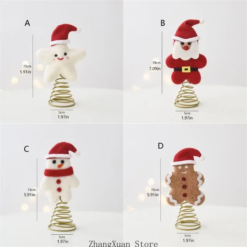 Tree Weihnachtsschmuck mit Wollkörper und Federbasis für Eingangsbereiche, Wohnzimmer und Weihnachtsfeiern – Detail 6
