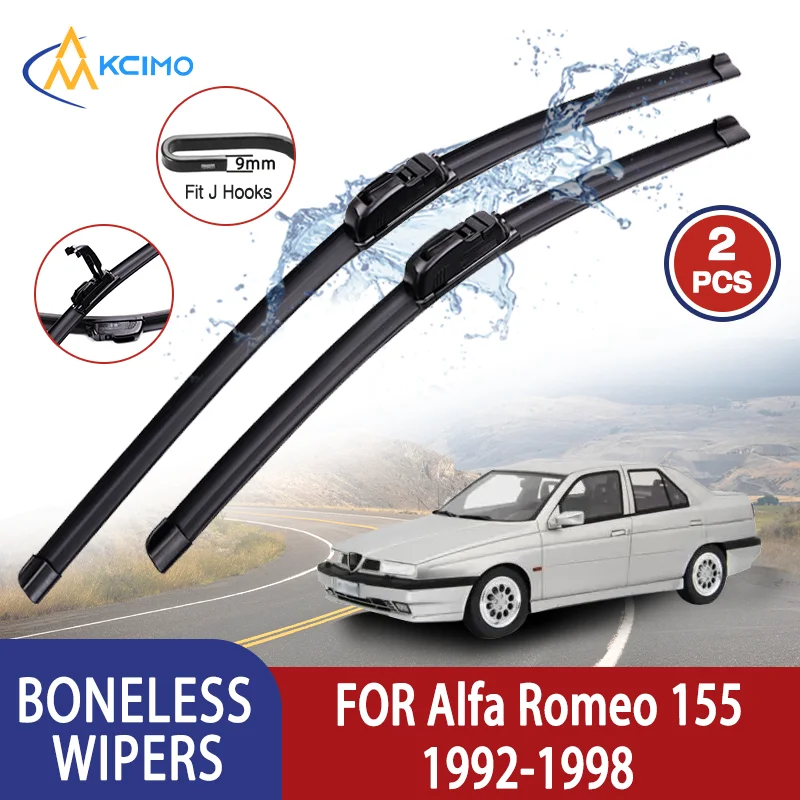 Kcimo Für Alfa Romeo 155 1992-1998 1993 21 "+ 19" Auto Wischer U-typ Weiche Gummi knochenlosen Wischer HD Leise Langlebig Automotive Wischer