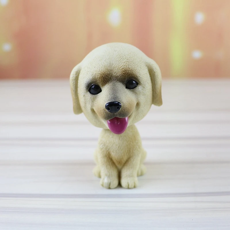 Simulation Shaking Head Dog Resin Cute Bobble Head Dog Home/Car Dashboard For Car Vehicle Decoration