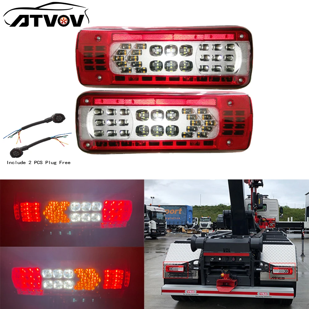

ATVOV 1 шт. левый и правый 24 В светодиодный задний фонарь для грузовика Volvo Truck FMX 500 для Renault задний фонарь E APPROVE 82483074 82483073 21735299