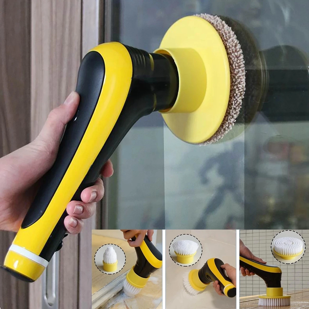 

For New Electric Cleaning Brush Kit Clean Scrubber Cleaning Bathroom Tile Floor Tub Shower Kitchen Care Washing Cleaning 10