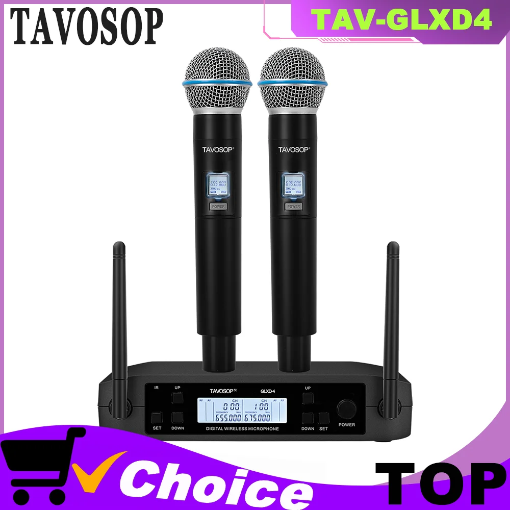 

Профессиональная 2-канальная беспроводная UHF-система микрофонов GLXD4 GLXD GLXD24 BETA58 для караоке, домашнего KTV, вечеринок, выступлений, динамический микрофон