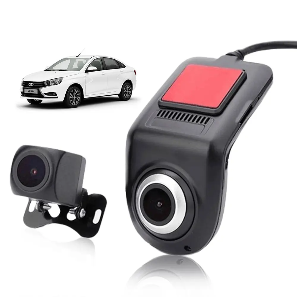 

Mini Car Dvr Front and Rear 2 Channel HD 1080P Usb Video Camera with G Sensor Screenless Small Hidden Android Usb Dash Cam