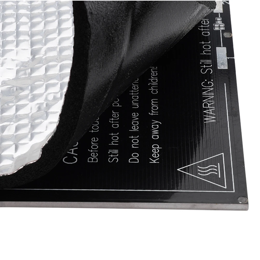 

1pcs 400*400*10Mm Heatbed Insulation Cotton Self-Adhesive Thermal Pad For 3D Printer Heated Bed Aluminum Pcb Silicone Black 3D