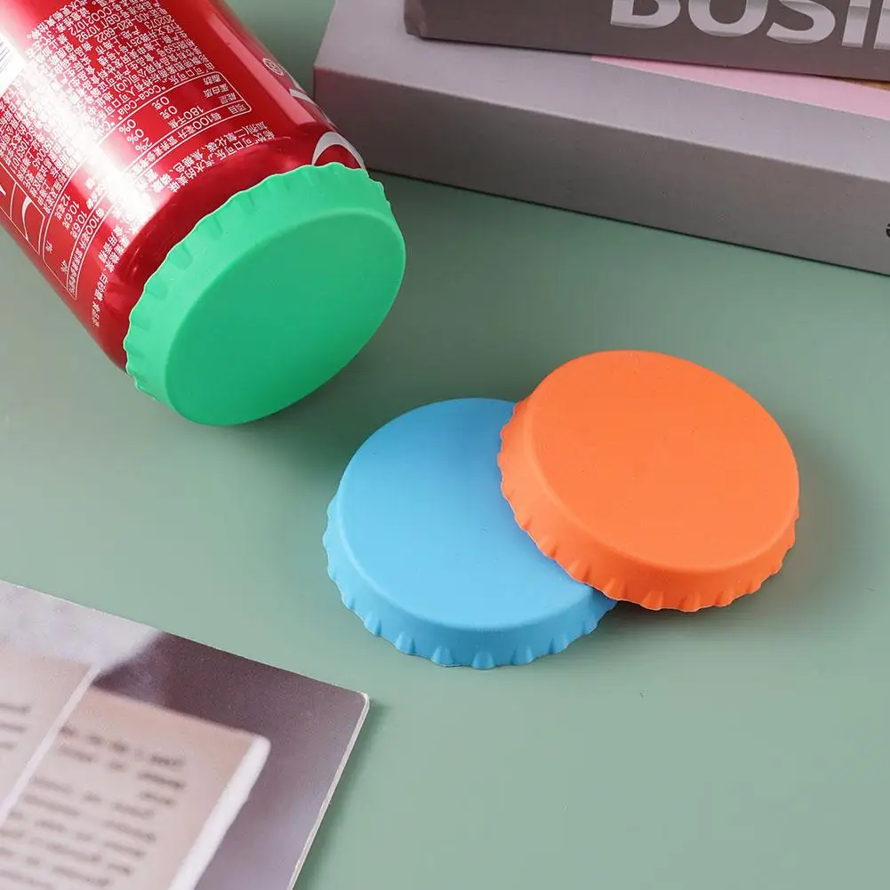 Silicone Beverage Can Lids Reusable Multi-color Soda Protectors Beer Leak-proof Silicone Bottle Cover Cap Lid Sealing Cap R1J2