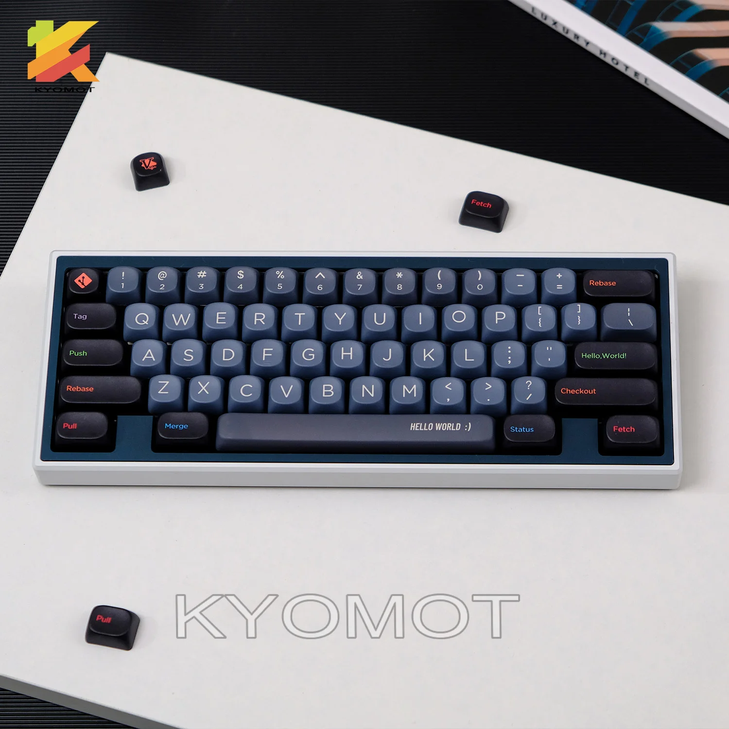 

KTOMOT 125 Keys Color Code Theme Keycaps Sub PBT XOA Profile Program Keycap for Cherry MX Switch DIY Games Mechanical Keyboard