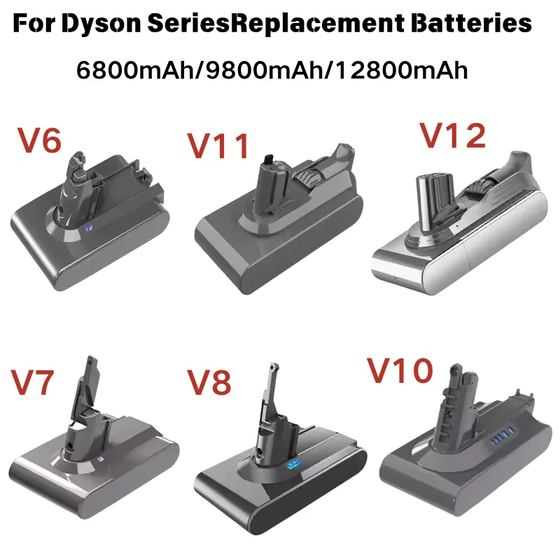 

For Dyson V6 V7 V8 V10 V11 V12 12.8mAh Battery Vacuum Cleaner Battery SV12 Battery for Cyclone Animal Cyclone Total Clean