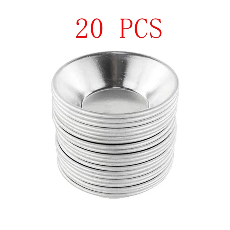 20PC Aluminum Alloy Anode Portuguese Egg Tart Mold B05/ Egg Tart Holder Pudding Cup Baking Mold
