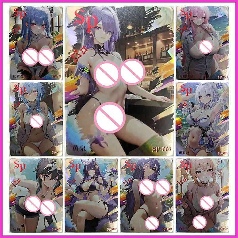 

Аниме История богини Редкие SP игры Коллекционная карта Ganyu Raiden Bosenmori Mei Kiana Musashi Yoimiya Игрушка для мальчика Подарок на день рождения