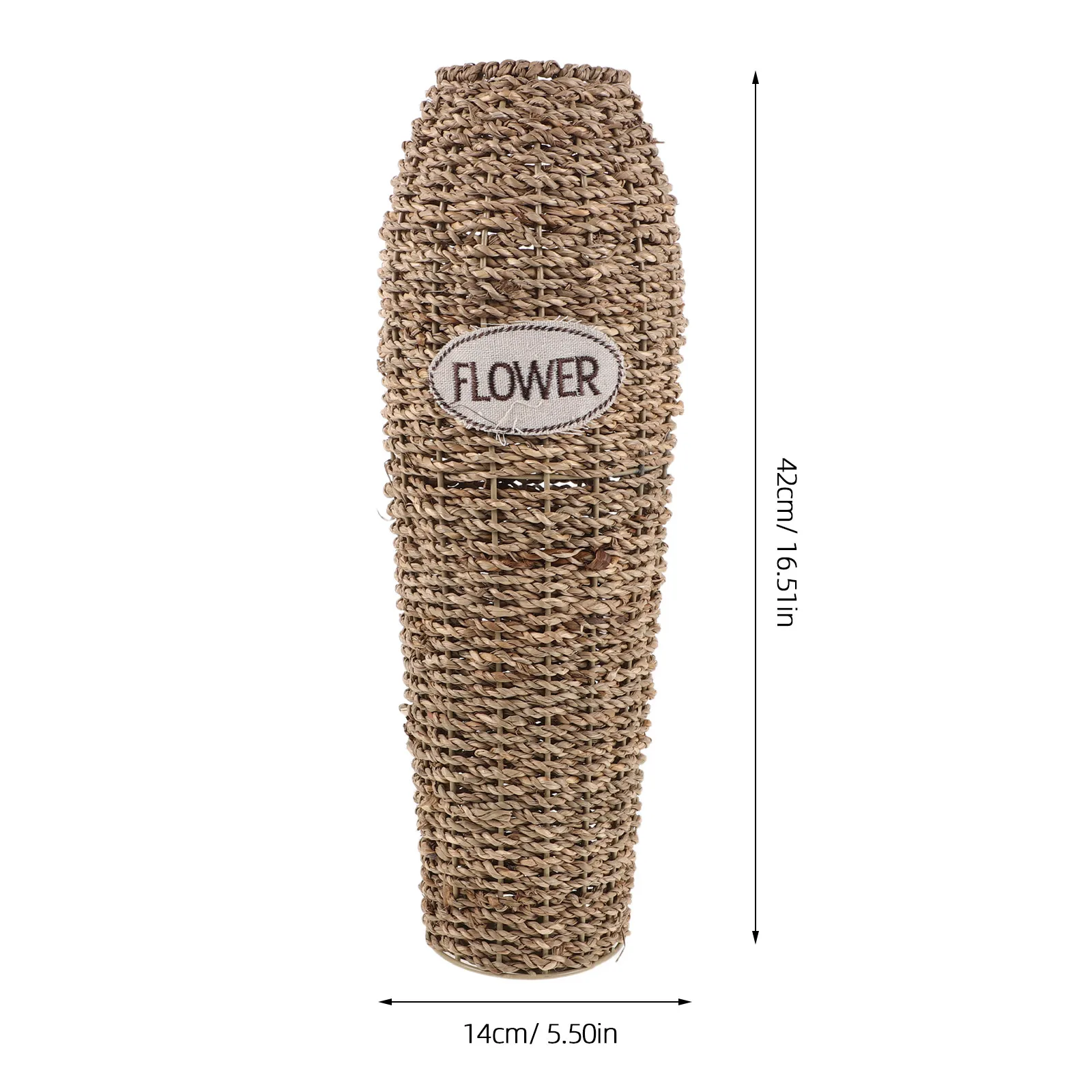 Rattan Floor Vase Tall 16.54 Inch Rustic Farmhouse Decorative Floor Vase for Dried Flowers Pampas Grass Woven Floral Arrangement view 3