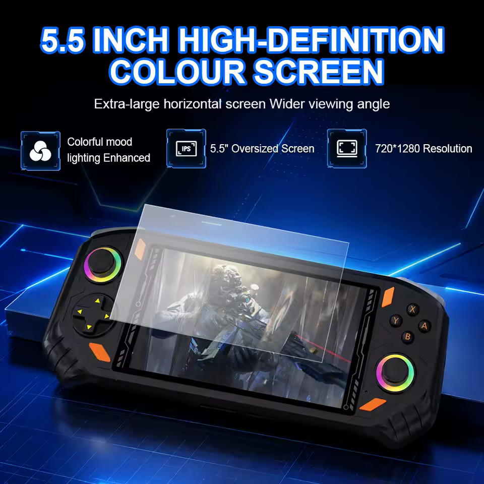 Controlador de Juegos Portátil Original con Pantalla HD de 3.5 Pulgadas, Batería Recargable – Regalo de Navidad Perfecto para Gamers